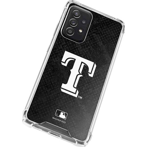 MLB Texas Rangers Jays Dark Wash Galaxy A72 5G Clear Case